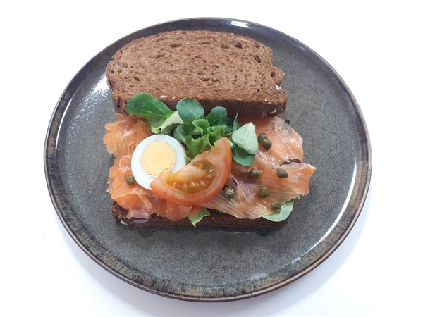 Bruin boerenbrood Zalm